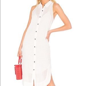 Splendid Draftsman checked woven midi shirt dress